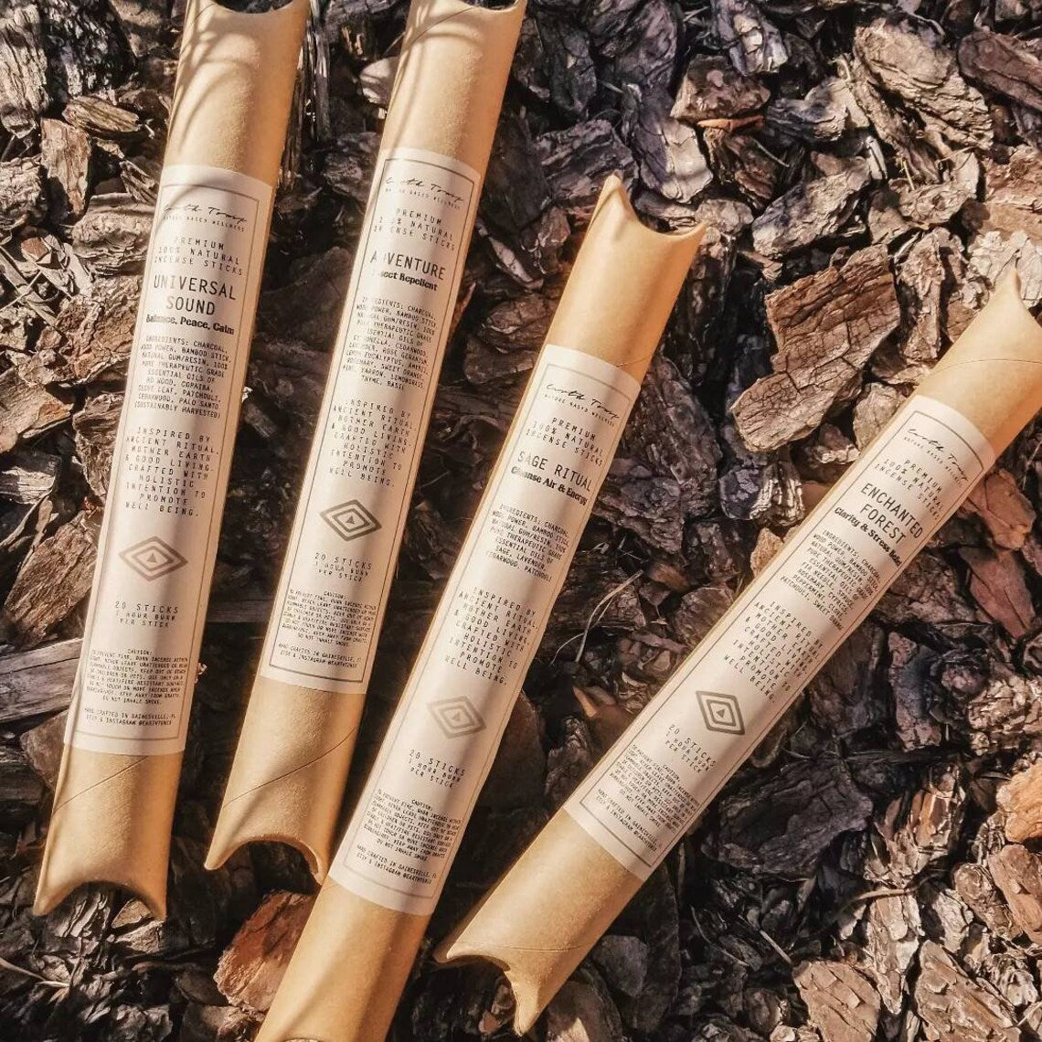 Natural Charcoal Incense Sticks - Non-toxic, Aromatherapy, Vegan, Zero-waste, Handmade