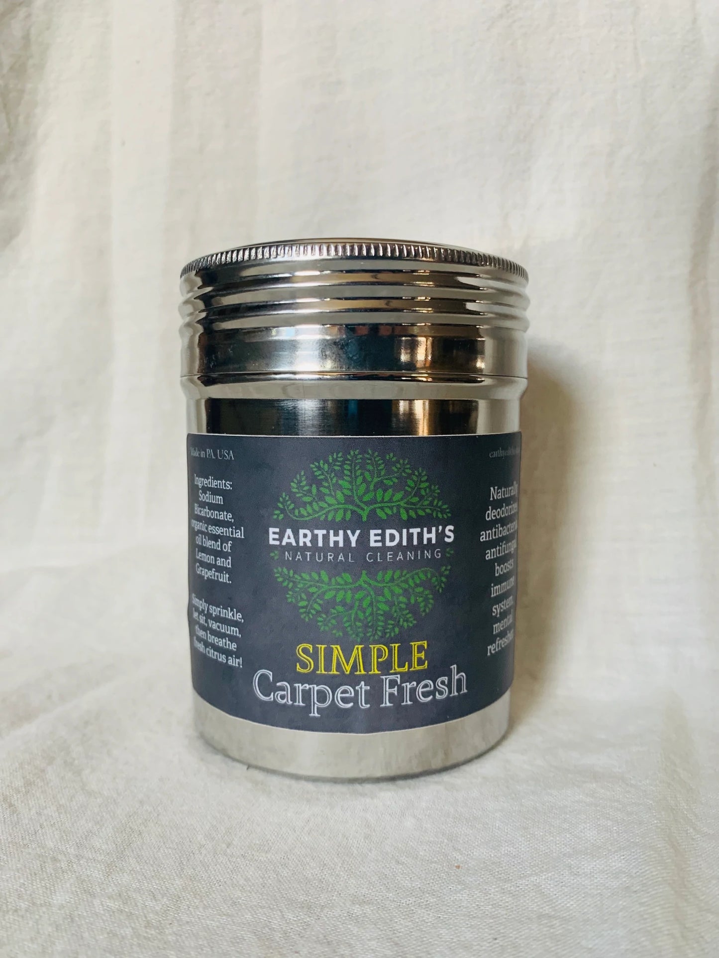 Carpet Cleaner - Non-toxic, Refillable, Deodorizer, Antibacterial, Kid-Safe, Zero-waste