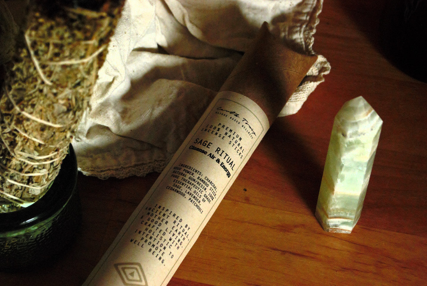 Natural Charcoal Incense Sticks - Non-toxic, Aromatherapy, Vegan, Zero-waste, Handmade