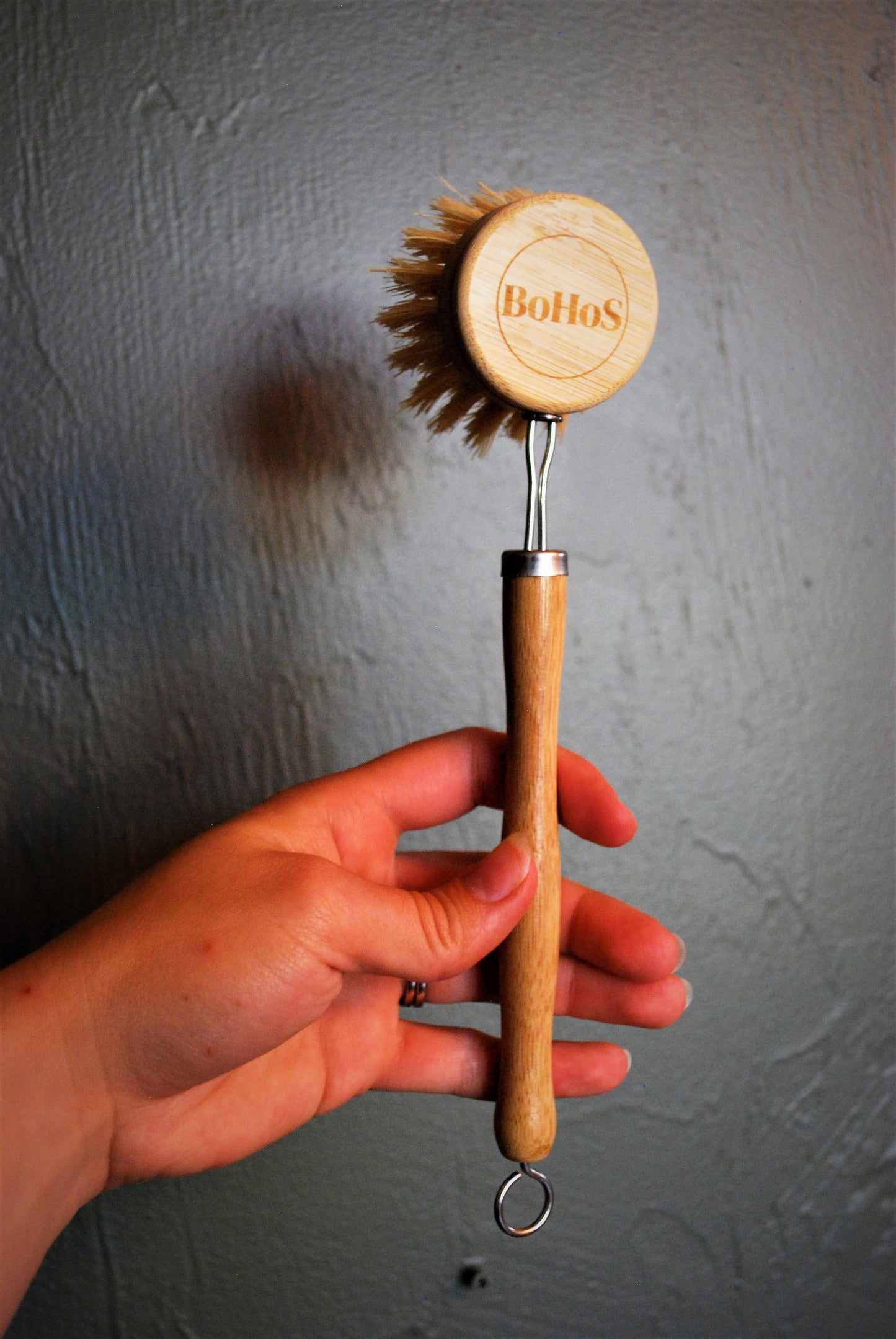 Long-handled Bamboo Pot Scrubber - Compostable, Plastic-free, Refillable