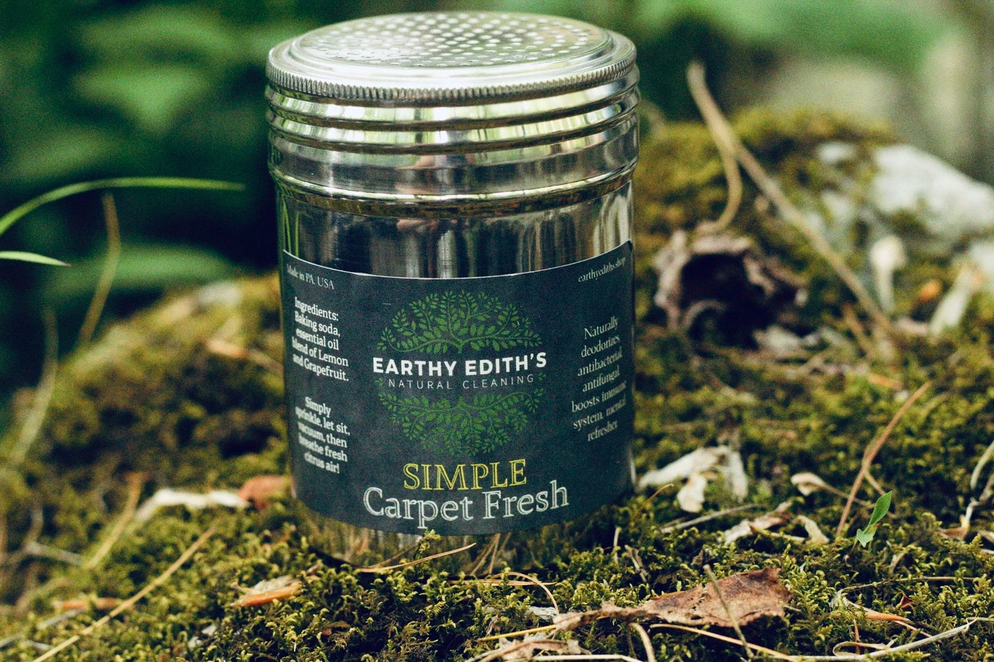 Carpet Cleaner - Non-toxic, Refillable, Deodorizer, Antibacterial, Kid-Safe, Zero-waste