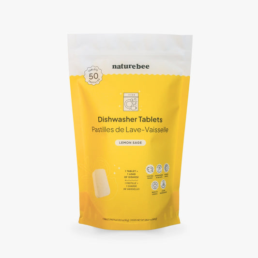 Naked Dishwasher Detergent Tablets - No Polymer Wrapping, PVA-free, Antibacterial, Natural, Vegan, Fragrance-free