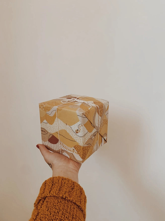 Reversible Gift Wrapping - Zero-waste, Plastic-free, Soy-based Ink, Artisan-crafted