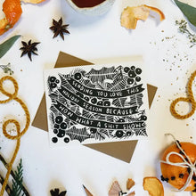 Load image into Gallery viewer, Zero-waste Holiday Greeting Cards - Blank Inside, Plastic-free, Soy-based Ink, Artisan-crafted
