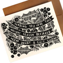 Load image into Gallery viewer, Zero-waste Holiday Greeting Cards - Blank Inside, Plastic-free, Soy-based Ink, Artisan-crafted
