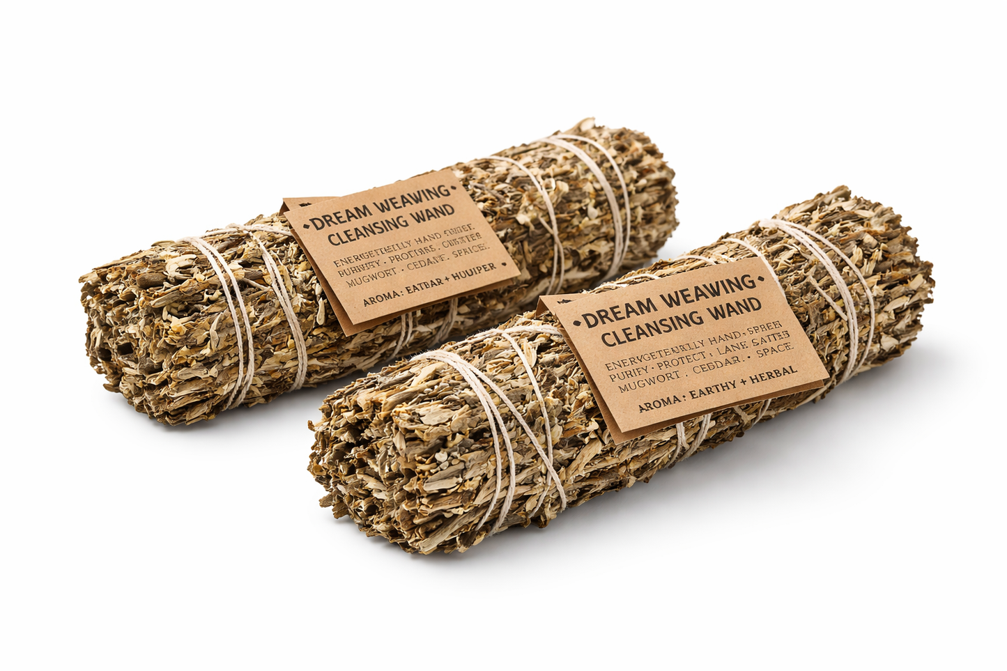 Mugwort Smudge Wand - Non-toxic Aromatherapy, Organic, Cleansing, Fights Airborne Bacteria