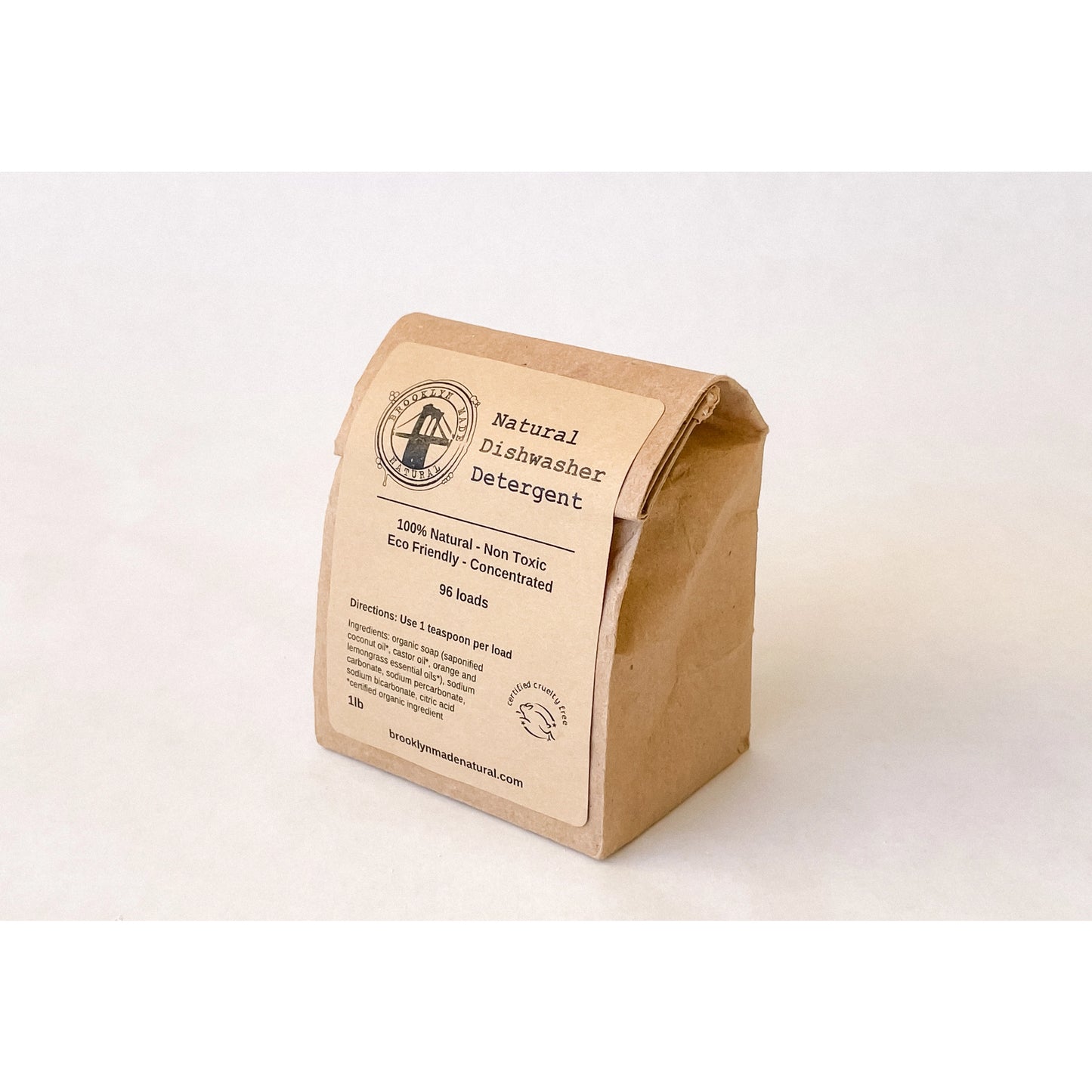Dishwasher Detergent Powder - Non-toxic, Vegan, Antibacterial, Plant-based, Chemical-free