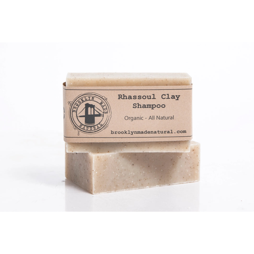 Rhassoul Clay Shampoo Bar - Vegan, Plastic-free, Non-toxic, Cruelty-free, Organic