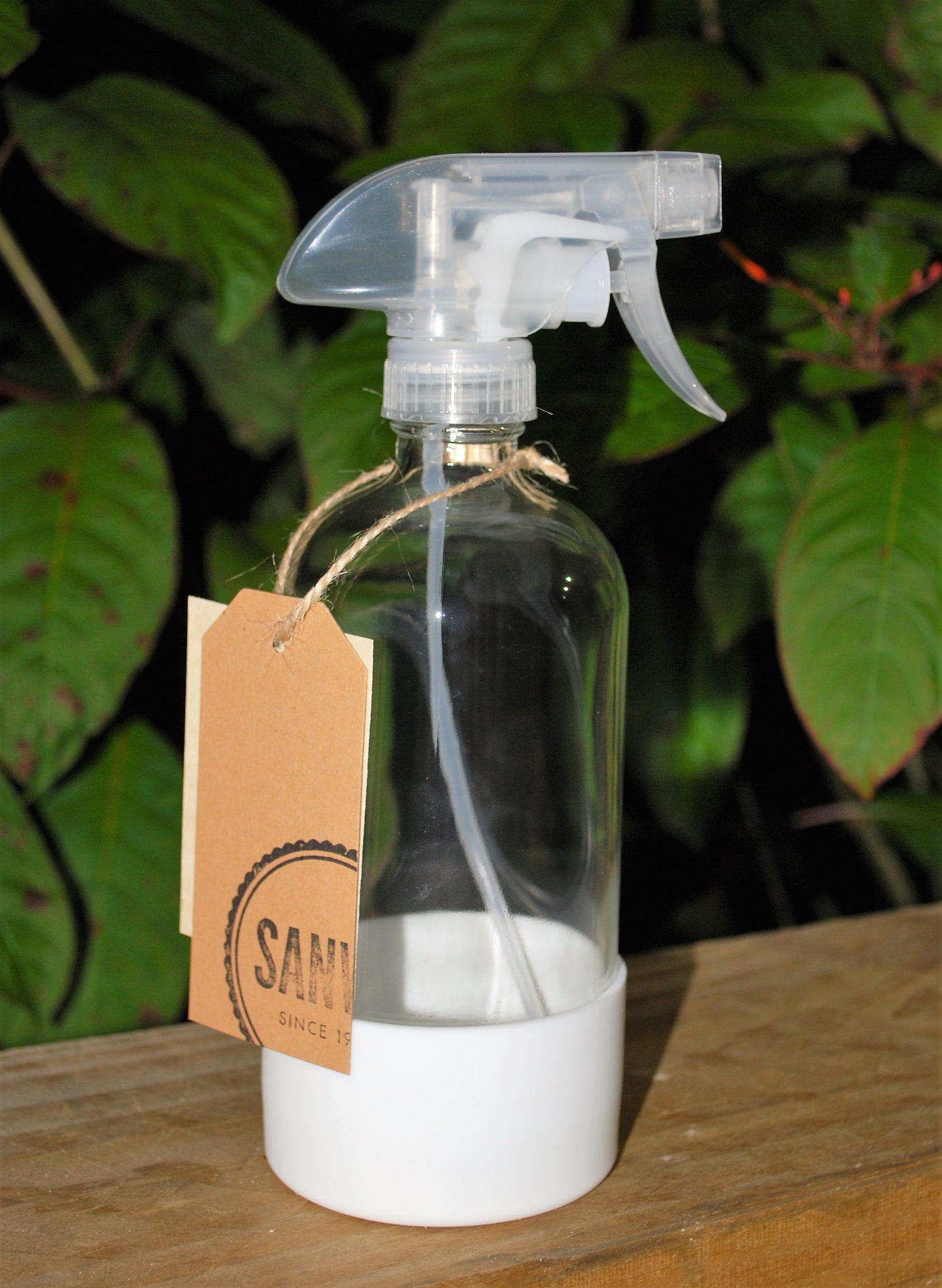 16oz Glass Spray Bottle w/Silicone Protective Sleeve - Refillable, Reusable, Non-slip, BPA-free, Lead-free