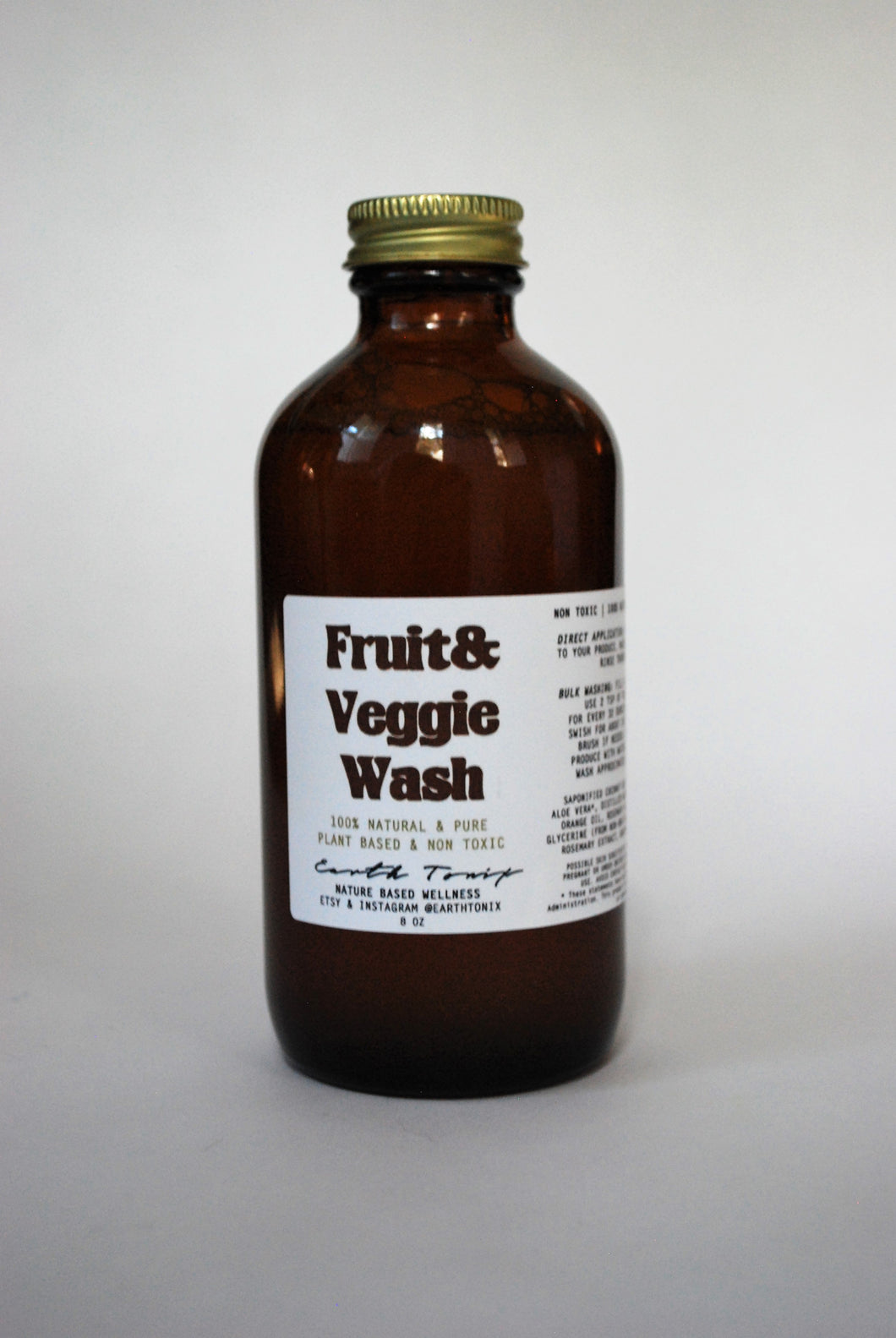 Fruit & Veggie Wash - Antibacterial, Eliminates Chemical Residues, Vegan, Alcohol-free